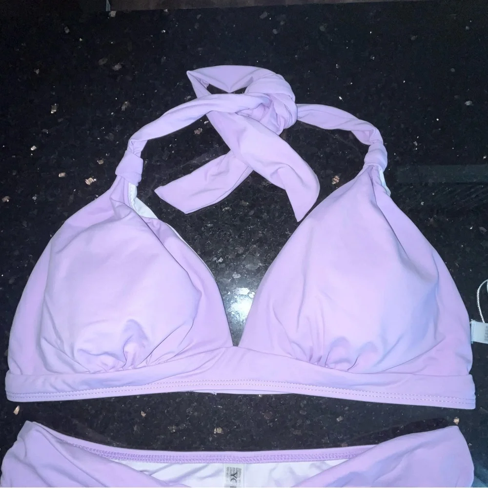 Yonique Lavender 2 pc bikini medium swim suit - Picture 3 of 10